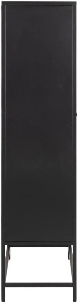 Βιβλιοθήκη Oakland J115, Κλειστό, Μέταλλο, 160x80x40cm, Μαύρο