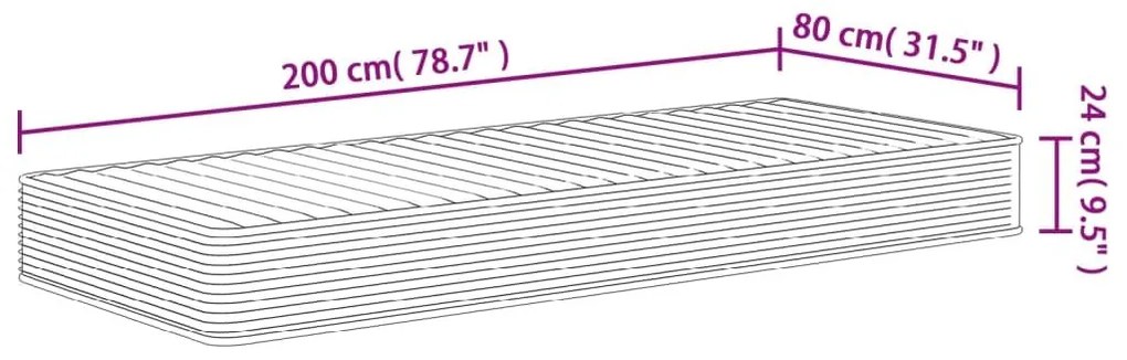 Στρώμα Αφρού Medium Soft 80x200 εκ. - Λευκό