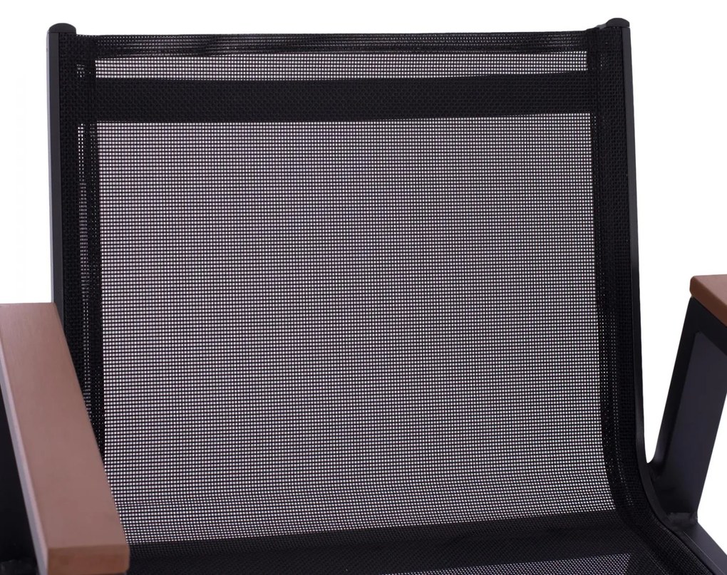 ΣΚΑΜΠΟ ΜΠΑΡ ΑΛΟΥΜΙΝΙΟΥ ΑΝΘΡΑΚΙ ΜΕ POLYWOOD 52 x 58 x 108 εκ. 52x58x108 εκ.