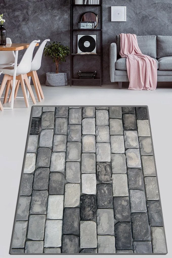 Χαλί Brick Djt 286CHL6066 Grey Conceptum Hypnose 80X100cm