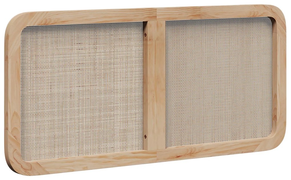 vidaXL Κεφαλάρι με κεφαλάρι Φυσικό 120 x 55 x 3 εκ. Ρατάν