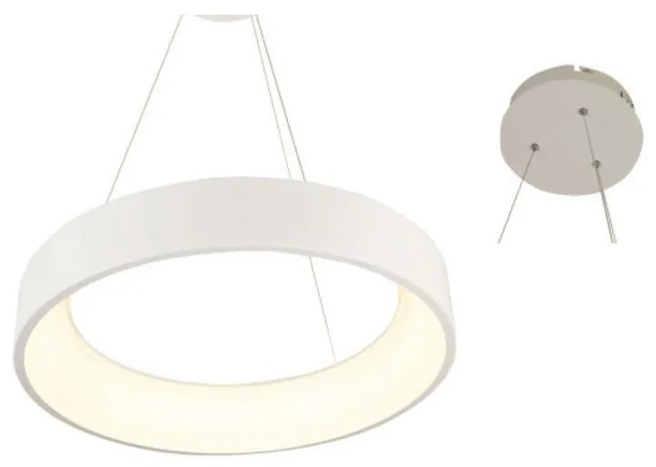 Φωτιστικό Οροφής Led BR81LEDP60WH 48W 3000K 2630lm D60XH120 White Aca Decor Metal