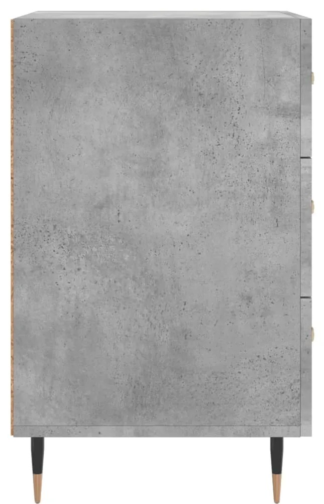 vidaXL Κομοδίνο Γκρι Σκυροδέματος 40x40x66 εκ. από Επεξεργασμένο Ξύλο