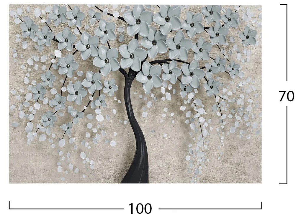 ΠΙΝΑΚΑΣ ΚΑΜΒΑΣ BLOSSOM TREE HM7197.04 100X3X70 εκ.