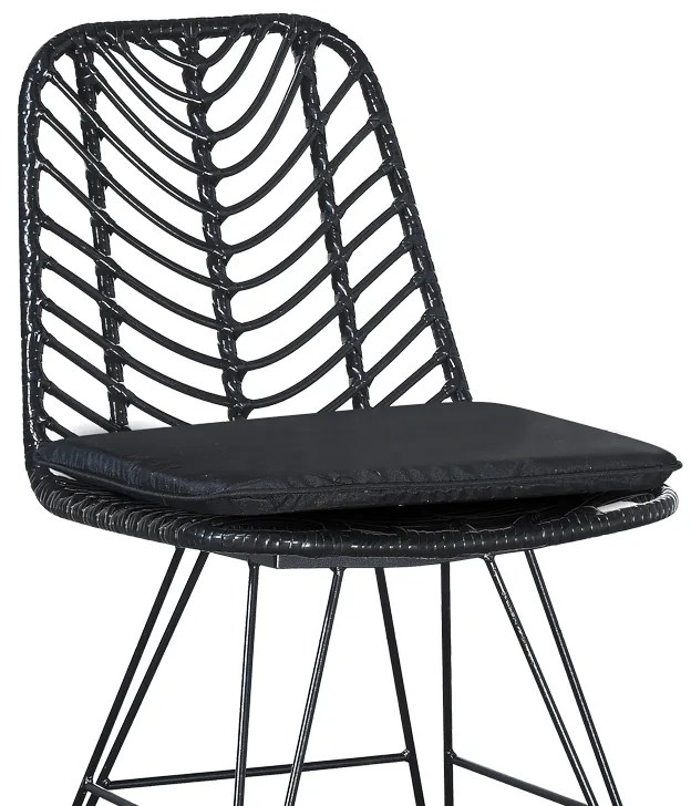 Τραπεζαρία Kliton-Naoki σετ 3τεμ pakoworld ανθρακί αλουμίνιο και μέταλλο σε μαύρη απόχρωση 80x80x74εκ