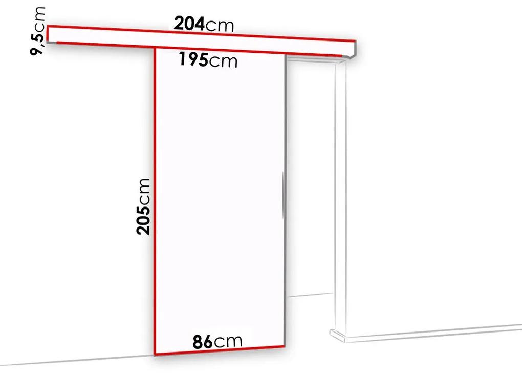 Συρόμενες πόρτες Dover 120, 25 kg, Άσπρο, Μαύρο, Πλαστικοποιημένη μοριοσανίδα, Αλουμίνιο | Epipla1.gr