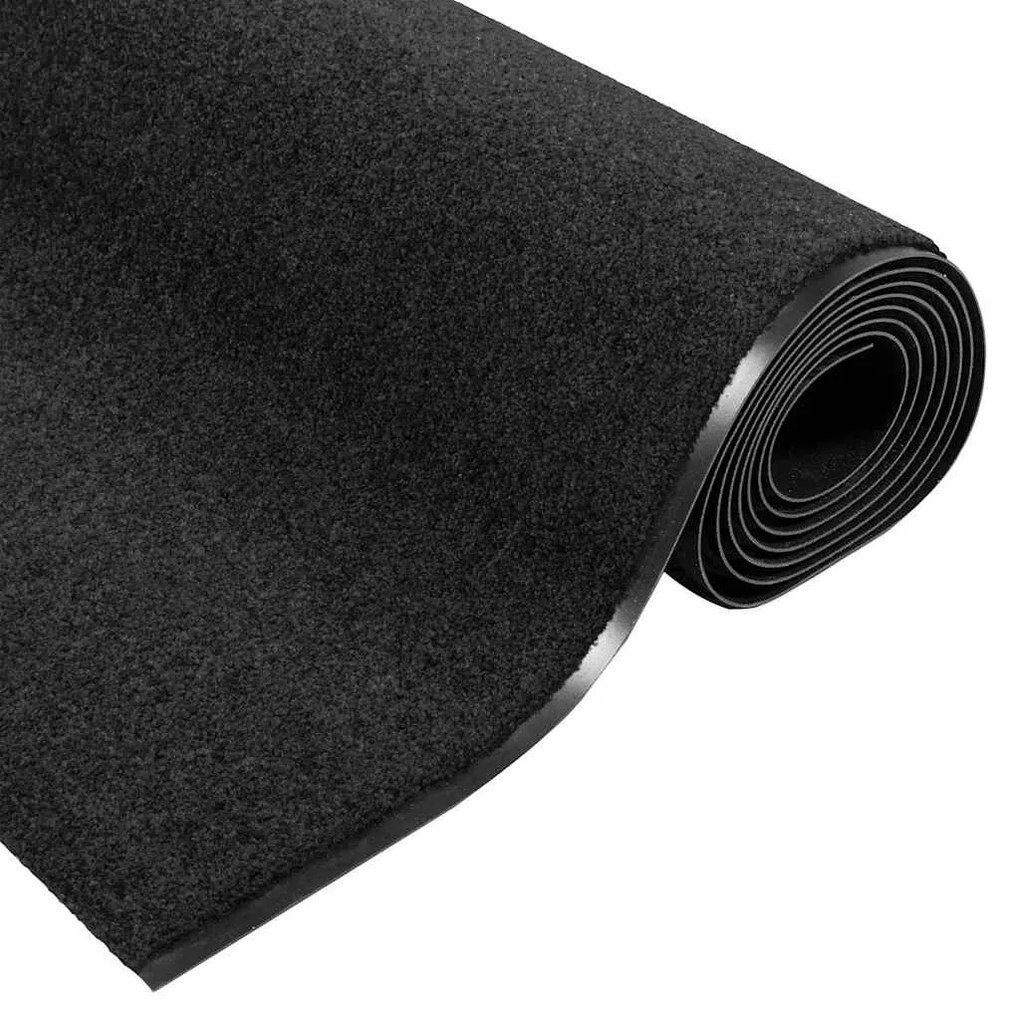 vidaXL Χαλάκι Εξώπορτας Μαύρο 120 x 400 cm Πολυαμίδιο και PVC