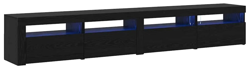 vidaXL Σετ Βάσης Τηλεόρασης 3 pcs Μαύρη δρυς 240 x 35 x 40 εκ.
