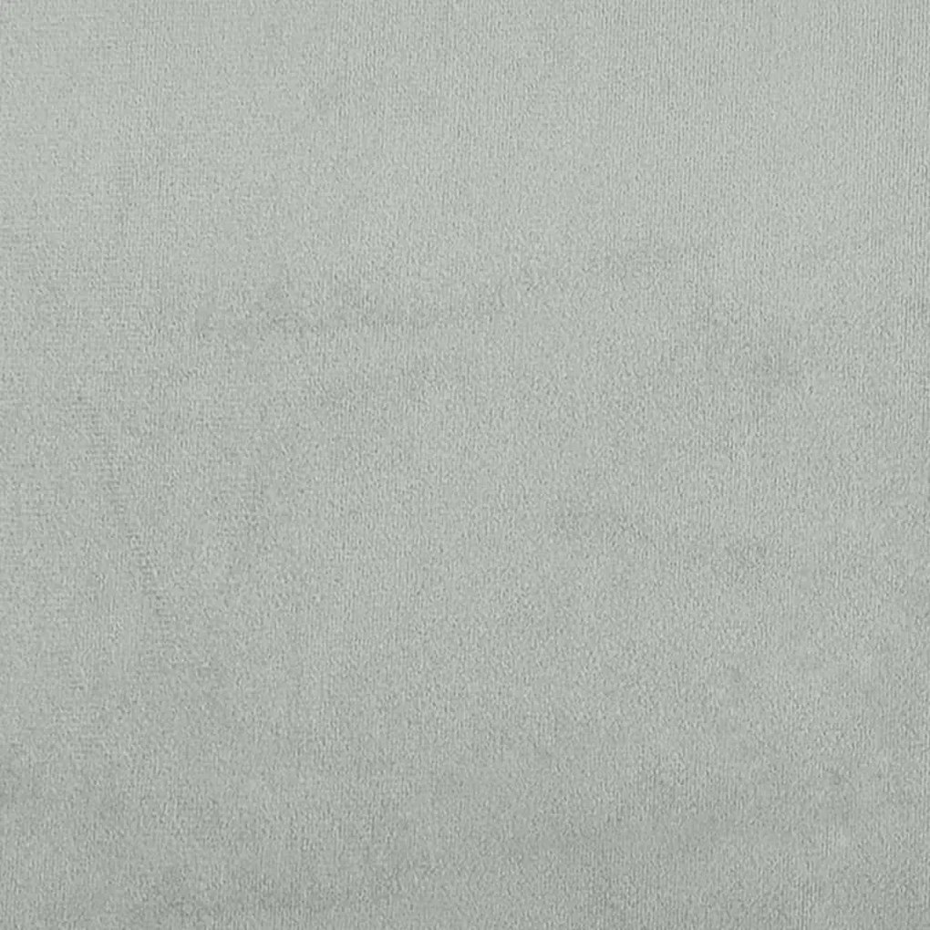 Παγκάκι με Μαξιλάρια Ανοιχτό Γκρι 120,5 x 65 x 75 εκ. Βελούδινο - Γκρι