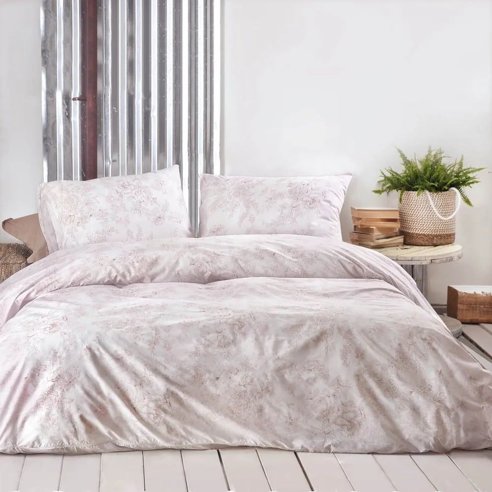 Σεντόνια Lucette (Σετ 4τμχ) Pink Ρυθμός Υπέρδιπλο 230x260cm 100% Βαμβάκι