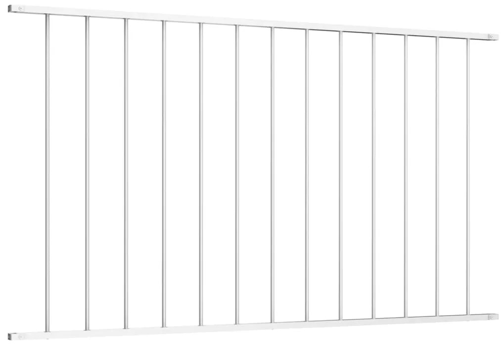 vidaXL Πάνελ Περίφραξης από Ατσάλι με Ηλεκτροστατική Βαφή 1,63x0,75 μ. Λευκό