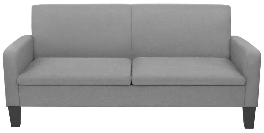 vidaXL Σετ Σαλονιού 2 Τεμαχίων Ανοιχτό Γκρι Υφασμάτινο