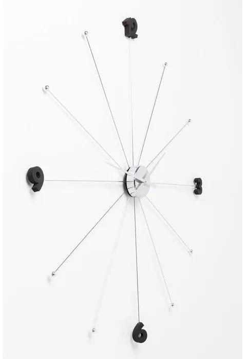 Ρολόι Τοίχου Umbrella Chrome Ασημί Ø100 εκ. 100x6x100εκ - Ασημί