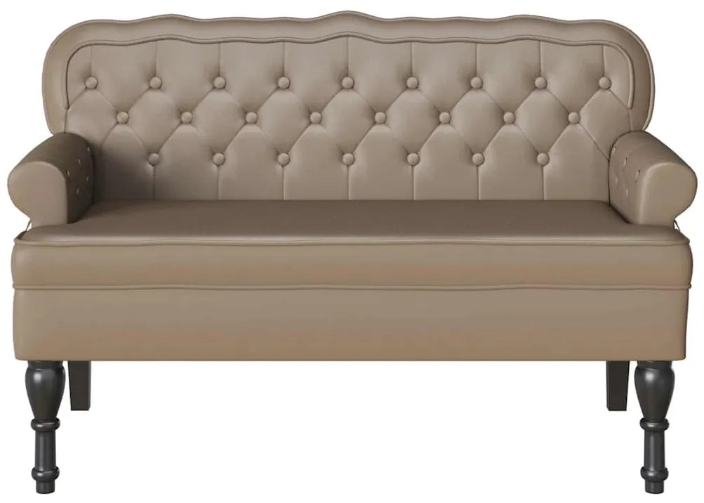 vidaXL Καναπές Chesterfield Καπουτσίνο 119.5 x 64.5 x 75 εκ.