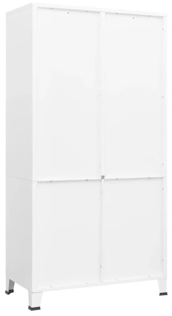 Ντουλάπα Βιομηχανική Λευκή 90 x 50 x 180 εκ. Μεταλλική - Λευκό