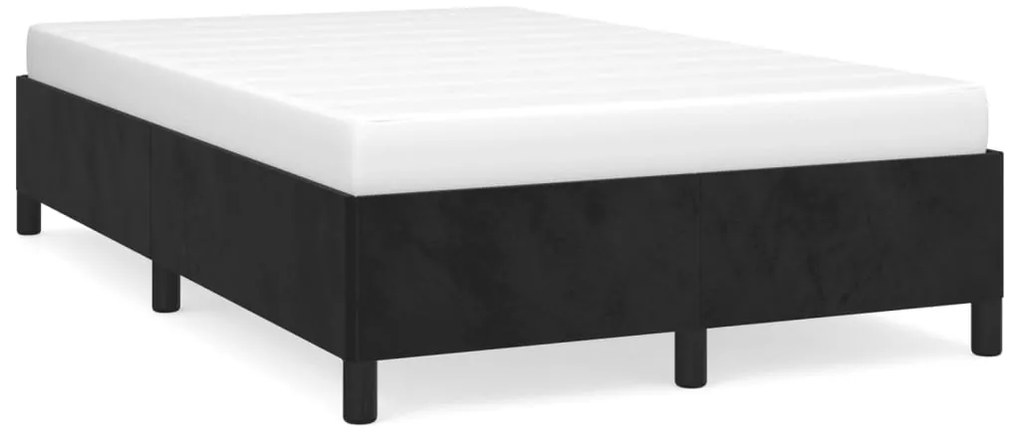 vidaXL Πλαίσιο Κρεβατιού χωρίς στρώμα Μαύρο 120x190 εκ. Βελούδινο