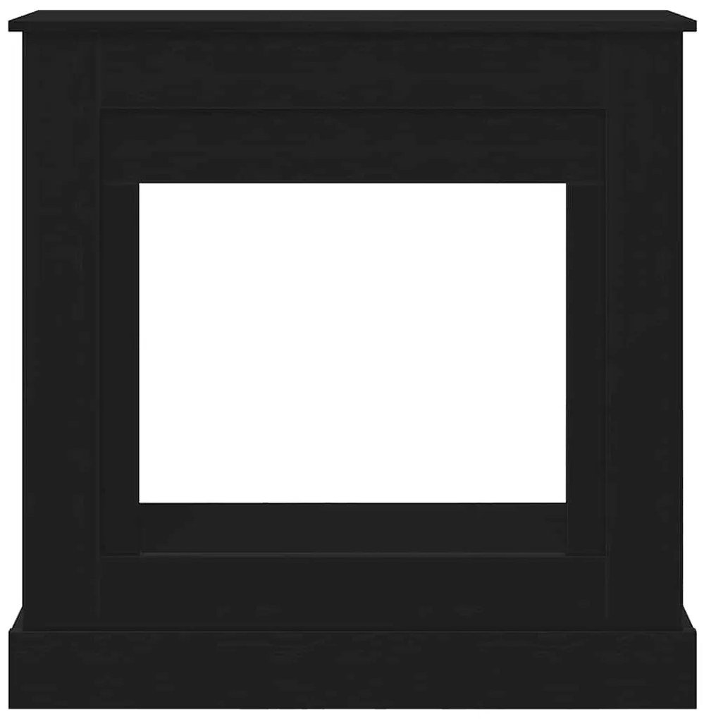 vidaXL Γύρος τζακιού Μαύρη δρυς 90x30x90 cm Κατασκευασμένο ξύλο