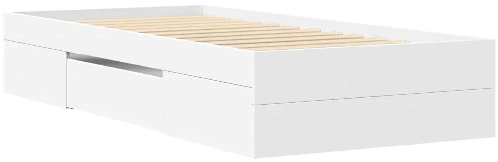 vidaXL Πλαίσιο Κρεβατιού Λευκό 90 x 190 εκ. από Επεξεργασμένο Ξύλο
