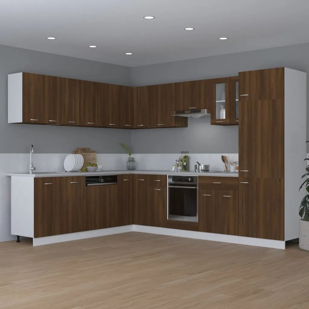 vidaXL Ντουλάπι Κρεμαστό Lyon Καφέ Δρυς 80x31x60εκ. Επεξεργασμένο Ξύλο