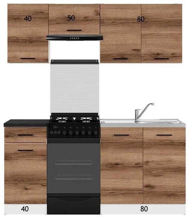 Σετ κουζίνας Econ plus 119, 170x60cm, Πάγκος, Πλαστικοποιημένη μοριοσανίδα