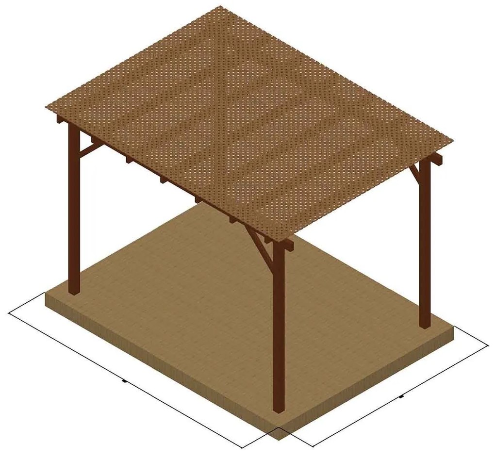 Πέργκολα με καφασωτό Privacy 400 x 600εκ
