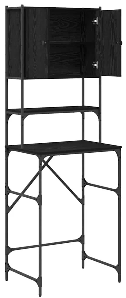 vidaXL Ντουλάπι πλυντηρίου Μαύρη δρυς 68 x 48.5 x 194 εκ