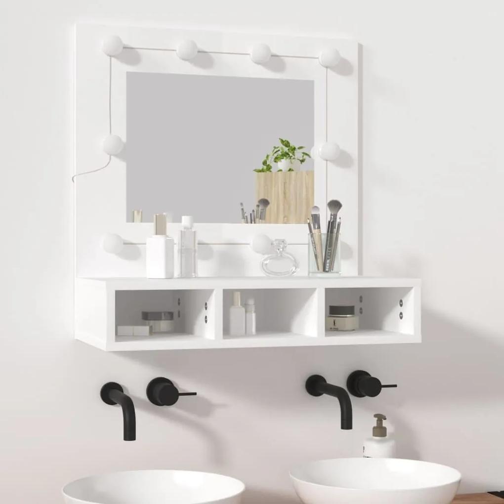 Έπιπλο Καθρέπτη με LED Λευκό 60 x 31,5 x 62 εκ. - Λευκό