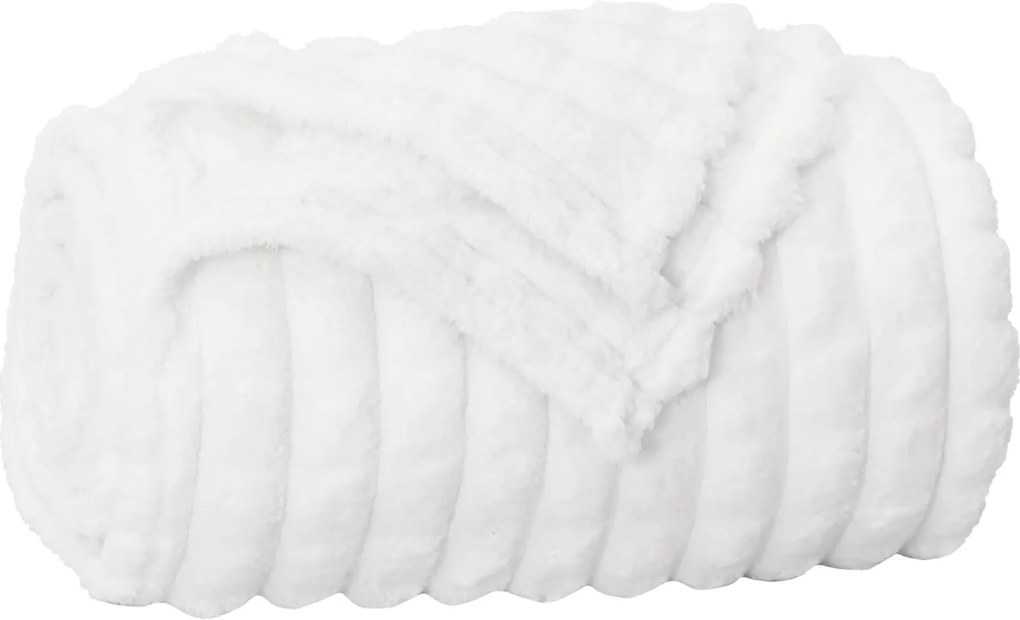 vidaXL Κουβέρτα Λευκό 240 x 220 cm Μαλλί