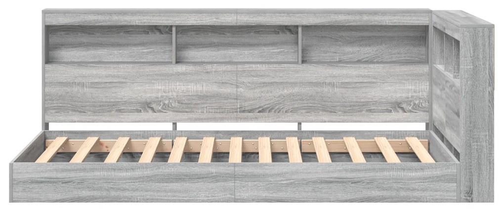 vidaXL Βιβλιοθήκη Κρεβατιού Γκρι sonoma 75 x 190 cm Επεξεργασμένο ξύλο