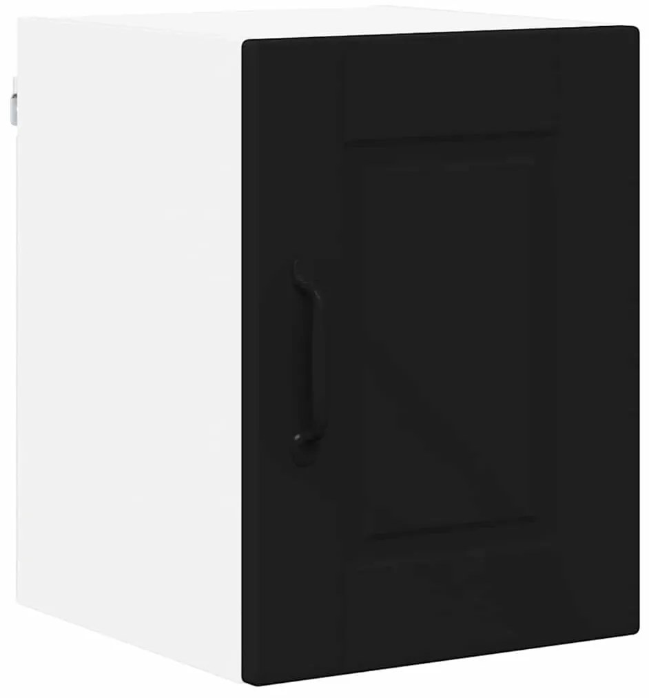 vidaXL Ντουλάπα Κουζίνας Μαύρο 30 x 31 x 40 εκ. Επεξεργασμένο ξύλο