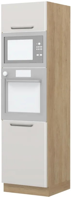 Επιδαπέδιο ντουλάπι φούρνου ψηλό Modena K21-60-RM-Δρυς - Γκρι ανοιχτό - 60.00Χ60.00Χ216.00cm