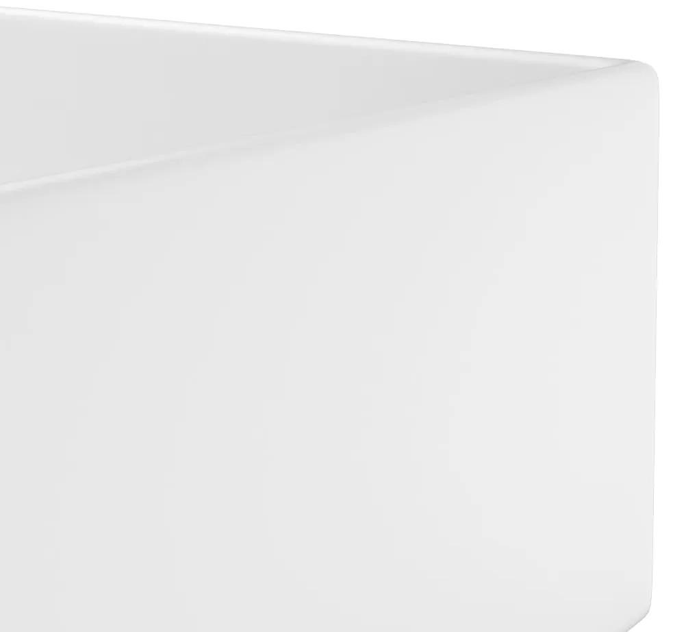 vidaXL Νιπτήρας Μπάνιου με Υπερχείλιση Λευκό Ματ Κεραμικός