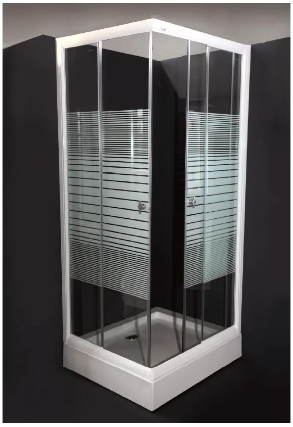 SANITEC Α-907N Ευθύγραμμη Ακρυλική Ντουζιέρα 90x75cm