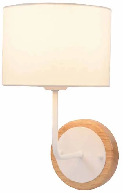 Απλίκα Τοίχου Aca Yasmine OD6508WWH White/Wood
