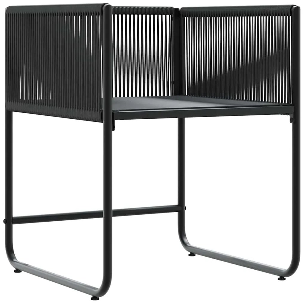 vidaXL Καρέκλες Κήπου 4 pcs Μαύρο και Ανθρακί 50.5 x 53.5 x 63.5 εκ.