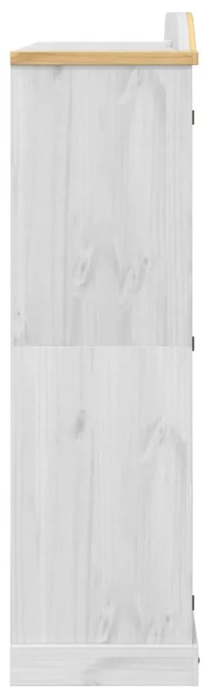 vidaXL Ντουλάπα Corona Λευκό 194x52x186 εκ. από Μασίφ Ξύλο Πεύκου
