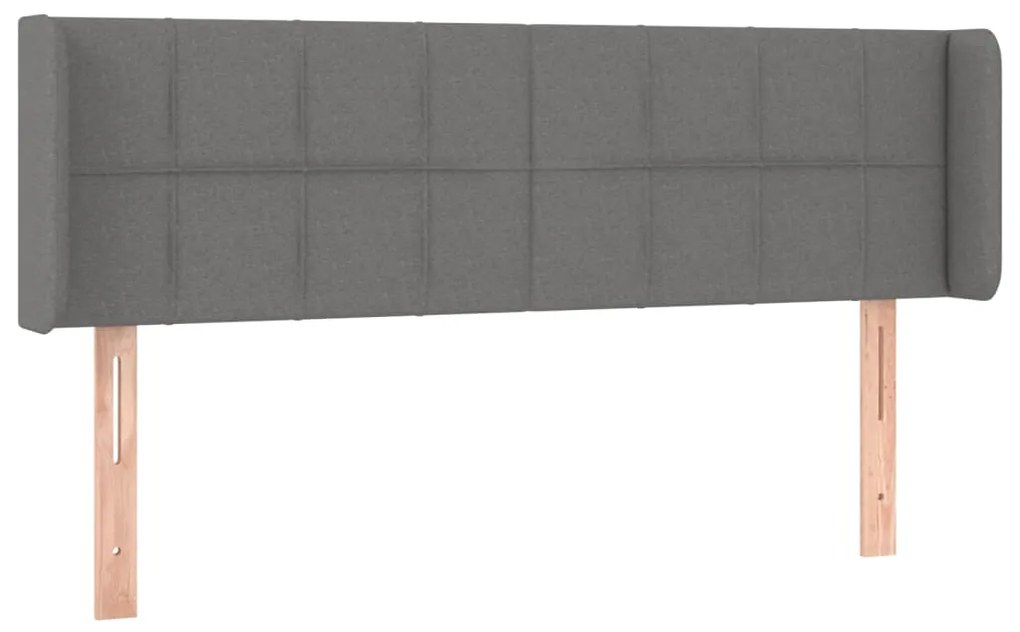 vidaXL Κεφαλάρι με Πτερύγια Σκούρο Γκρι 147x16x78/88 εκ. Υφασμάτινο