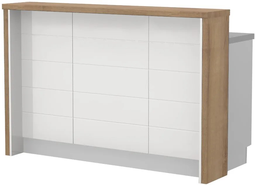 Πάγκος νησίδας Hudson-Μήκος: 150 εκ.-Λευκό-White Marble