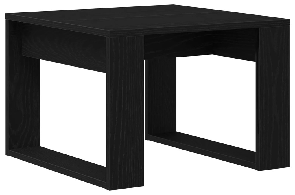 vidaXL Μαύρο Τραπεζάκι Δρυός - 50x50x35 εκ., Φτιαγμένο από Τεχνικό Ξύλο