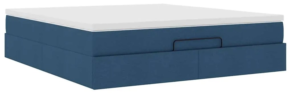 Οθωμανικό κρεβάτι με στρώμα μπλε 180x200cm ύφασμα 3311133