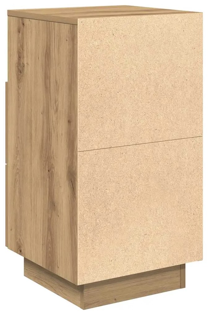 vidaXL Κομοδίνο με 2 συρτάρια Αρτισιανή Δρυς 36x36x68 εκ.
