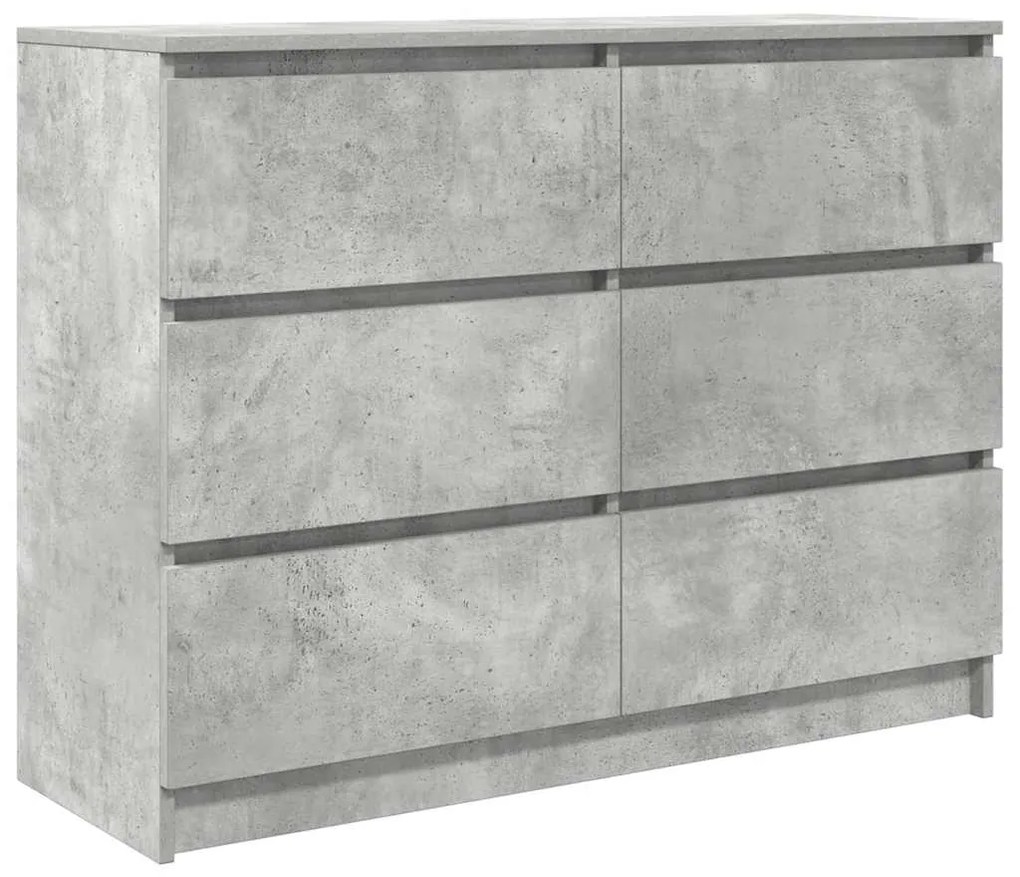 Sideboard Μπετόν Γκρι 100x35x76 cm Κατασκευασμένο ξύλο - Γκρι