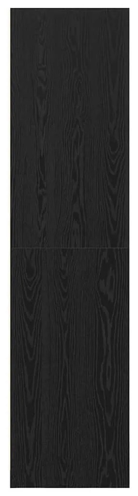 vidaXL Ντουλάπι Μαύρη δρυς 100 x 50 x 200 εκ. Επεξεργασμένο ξύλο