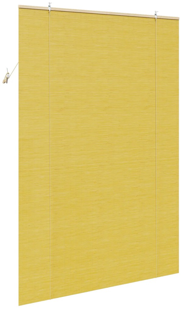 vidaXL Ρολά και Σκίες Παραθύρων Κίτρινο 140 x 220 cm Μπαμπού