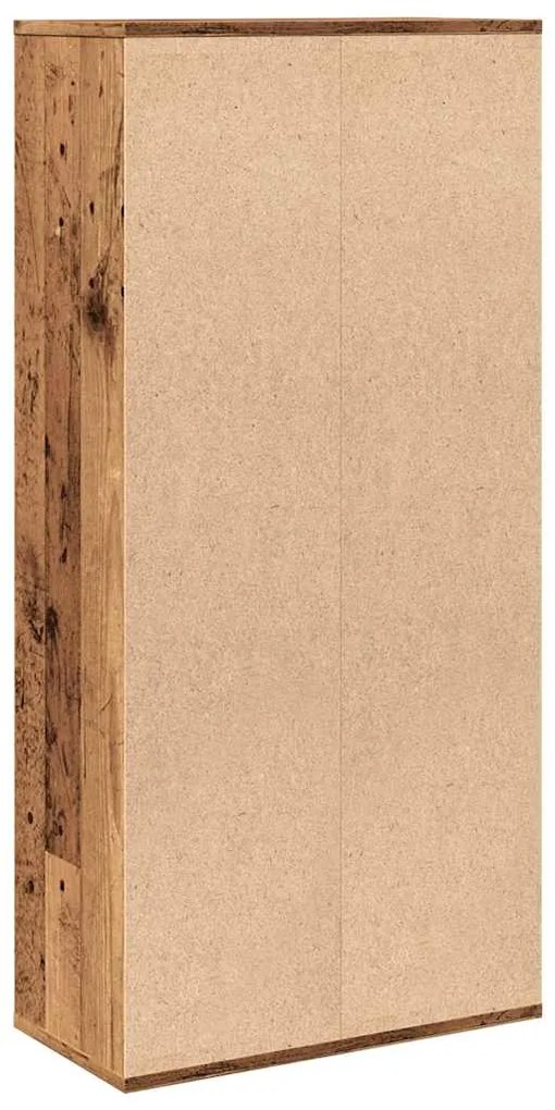 vidaXL Βιβλιοθήκη Όψη Παλαιού Ξύλου 50x25x104 εκ