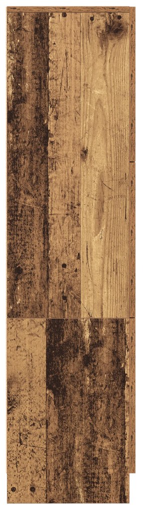 vidaXL Ψηλή Ντουλάπα Παλαιό ξύλο 31,5 x 32 x 124 εκ Επεξεργασμένο ξύλο