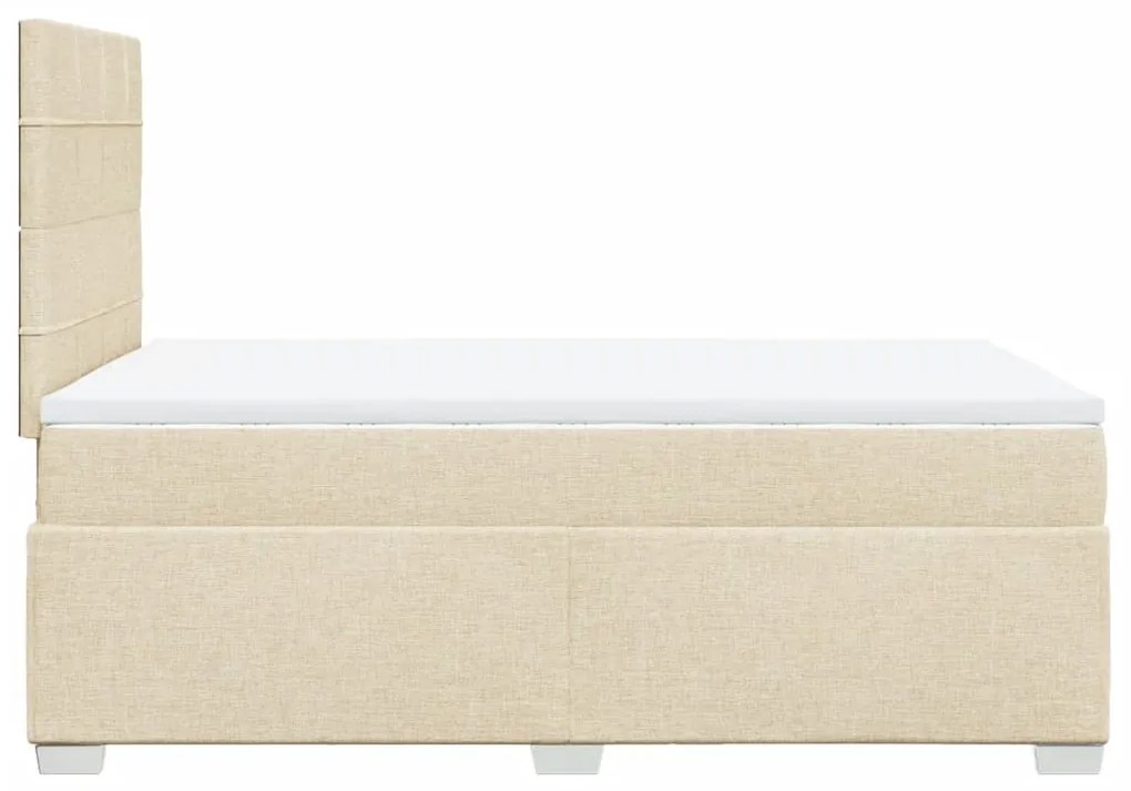 ΚΡΕΒΑΤΙ BOXSPRING ΜΕ ΣΤΡΩΜΑ ΚΡΕΜ 120X190 ΕΚ. ΥΦΑΣΜΑΤΙΝΟ 3290432