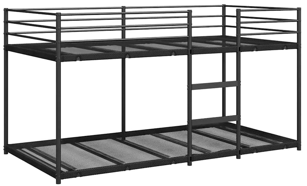 vidaXL Κουκέτα χωρίς στρώμα Μαύρο 107x203 cm Ατσάλι