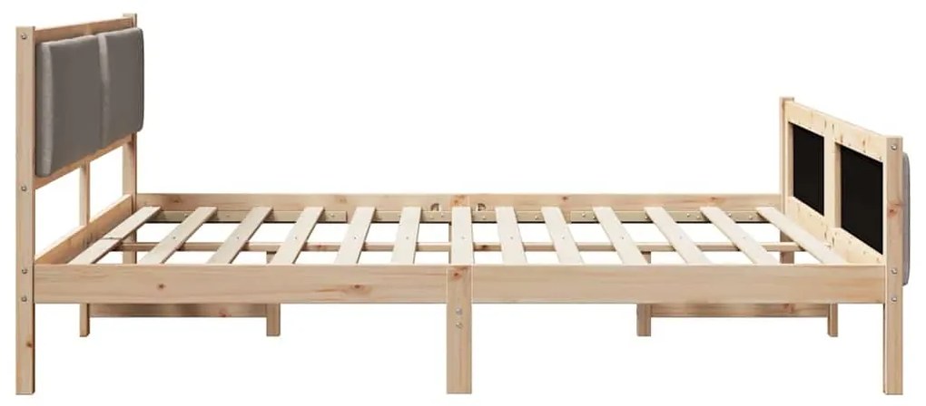 vidaXL Σκελετός Κρεβατιού με κεφαλάρι Taupe 180 x 200 cm ύφασμα