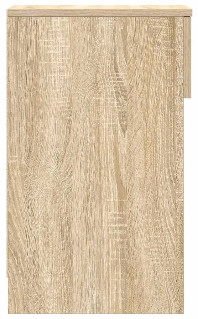 vidaXL Κομοδίνα με συρτάρι 2 τεμ. Sonoma Δρυς 20x36x60 εκ.